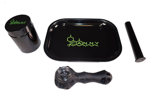 CANNY Rolling Tray – Large Metal Cigarette Rolling Tray | Large 5.5” x 7” Premium Tobacco Rolling Paper Tray (Black)